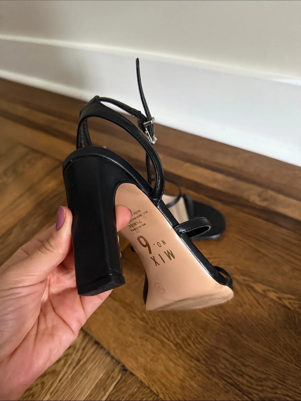 Black Strappy High Heel Sandals